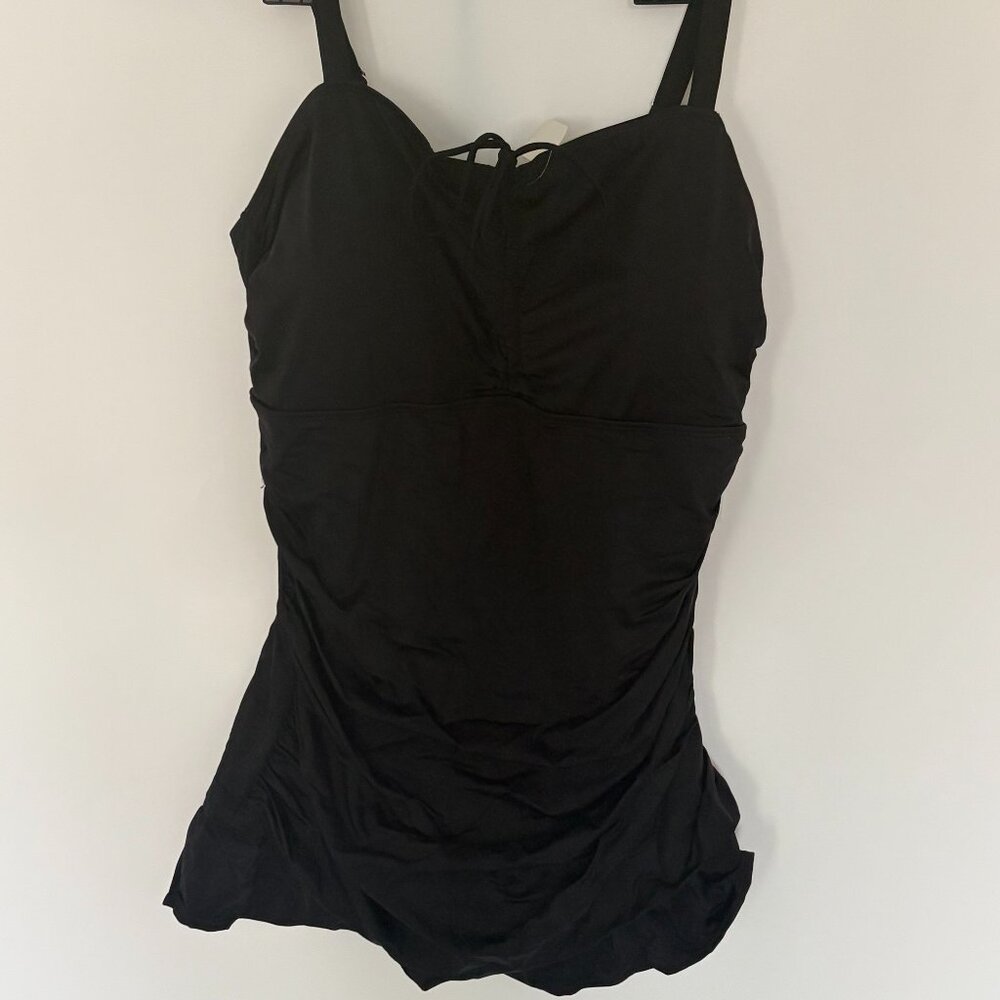 Septangle One Piece Black Swimdress